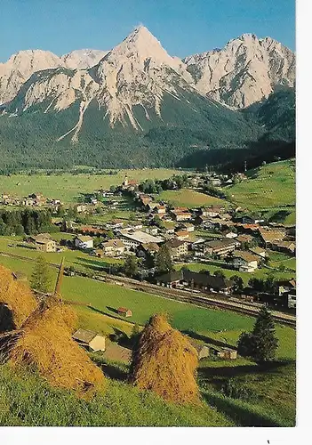 Ansichtskarte Lermoos - Tirol - Österreich - gegen Sonnenspitze - nicht gelaufen 