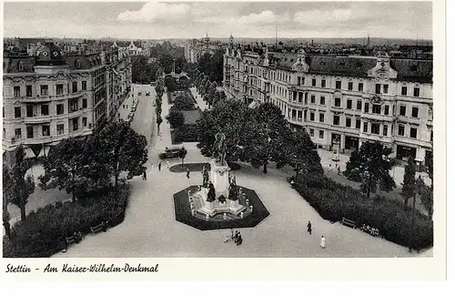 Ansichtskarte Stettin - Am Kaiser-Wilhelm-Denkmal (Polen) - nicht gelaufen 