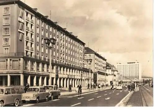 Ansichtskarte Dresden - Ernst-Thälmann-Straße - gelaufen 1972