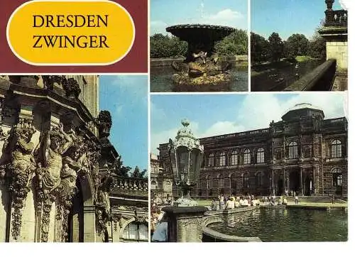 Ansichtskarte Dresden - Zwinger - gelaufen 1989