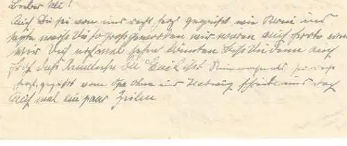 Zettel / Brief - Datum unbekannt -- Vorder- und Rückseite beschrieben