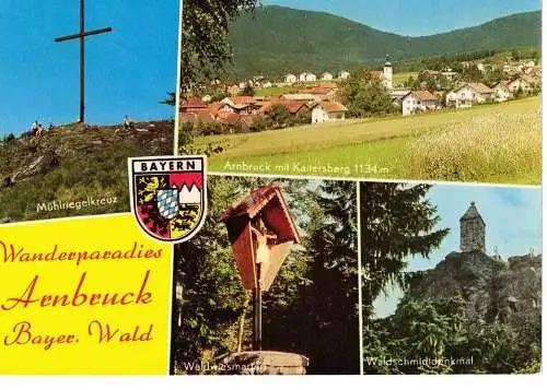 Ansichtskarte Wanderparadies Arnbruck Bayer. Wald - gelaufen 1975