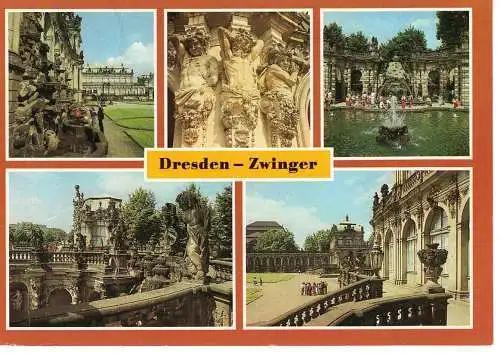 Ansichtskarte Dresden - Zwinger - gelaufen 1989