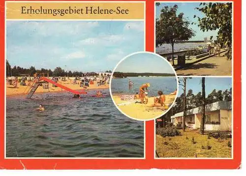 Ansichtskarte Erholungsgebiet Helene-See - Frankfurt (Oder)  - gelaufen 1988