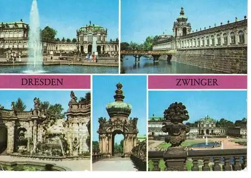 Ansichtskarte Dresden - Zwinger -  gelaufen 