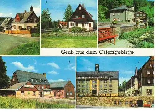 Ansichtskarte Gruß aus dem Osterzgebirge - gelaufen 1983