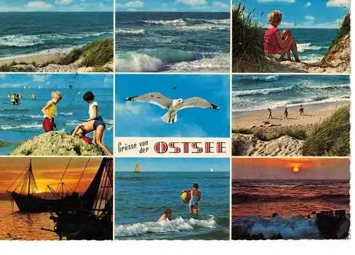 Ansichtskarte Grüße von der Ostsee -  gelaufen 1968