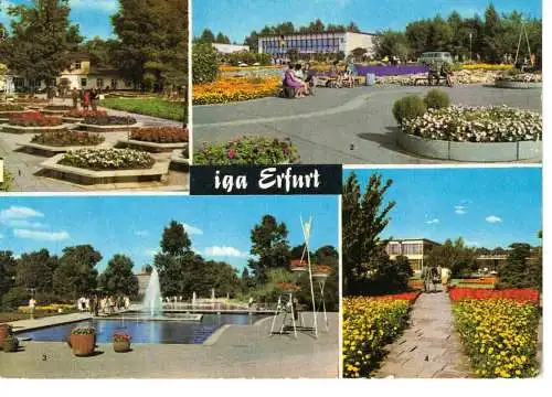 Ansichtskarte - iga Erfurt der DDR - Deutsche Demokratische Republik - Internationale Gartenbauausstellung - gelaufen 1983