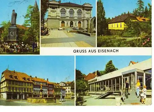 Ansichtskarte Eisenach - gelaufen 1978