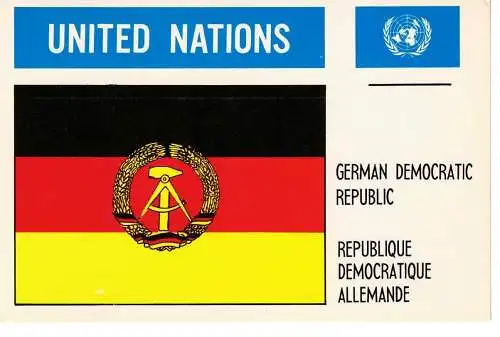 Ansichtskarte United Nations - DDR - German Democratic Republic - gelaufen 1976