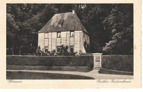 Ansichtskarte Weimar - Goethes Gartenhaus - gelaufen 1931