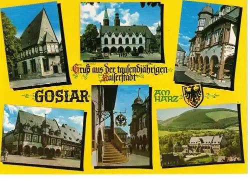 Ansichtskarte Gruß aus der tausendjährigen Kaiserstadt - Goslar / Harz - nicht gelaufen