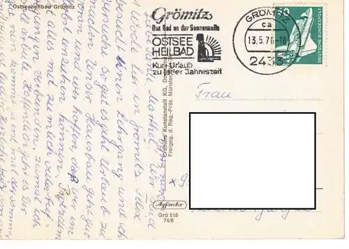 Ansichtskarte Ostseeheilbad Grömitz - gelaufen 1976