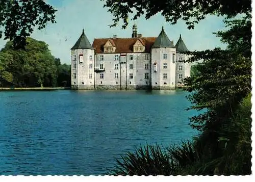Ansichtskarte Ostseeheilbad Glücksburg an der Flensburger Förde - Schloß - gelaufen 1971