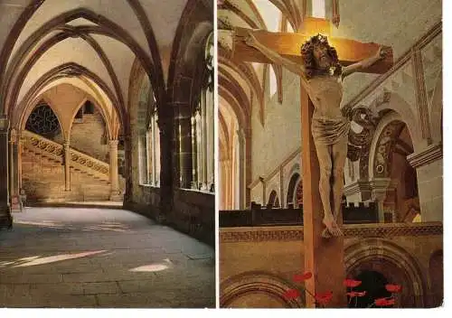 Ansichtskarte Kloster Maulbrunn - Höllentreppe und Großes Kruzifix - nicht gelaufen 