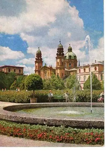 Ansichtskarten München - Hofgarten und Theatinerkirche - nicht gelaufen