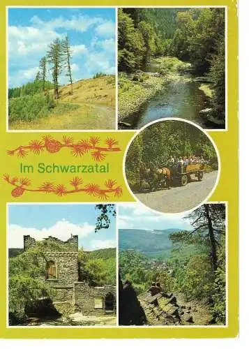 Ansichtskarte Im Schwarzatal - gelaufen 1987