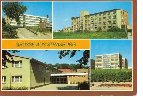 Ansichtskarte Strasburg - gelaufen 1982