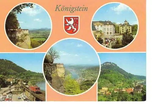 Ansichtskarte Königstein (Kr. Pirna) - Sächsische Schweiz- gelaufen 