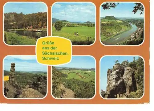 Ansichtskarte Sächsische Schweiz- gelaufen 1983