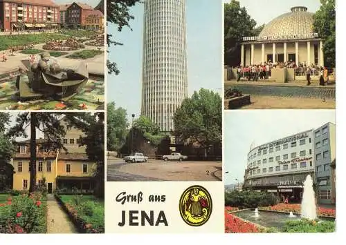 Ansichtskarte Jena - gelaufen 1986