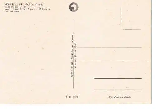 Ansichtskarte Riva del Garda (Trento) - Condominio Verdi - nicht gelaufen