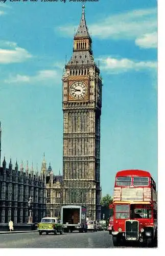 Ansichtskarte London - The Clock Tower - Westminster Briedge - nicht gelaufen