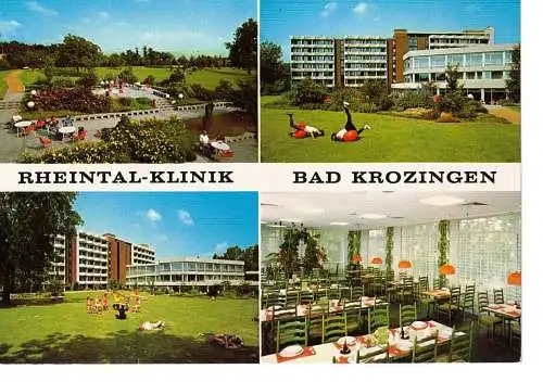 Ansichtskarte Rheintal-Klinik - Bad Krozingen - gelaufen 1978