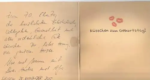 Geburtstagsklappkarte - beschrieben