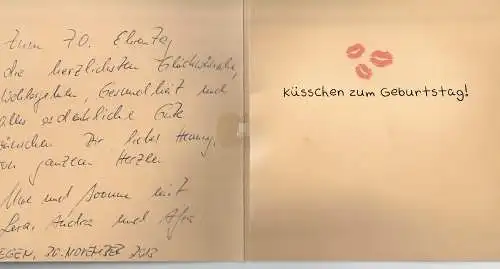 Geburtstagsklappkarte - beschrieben