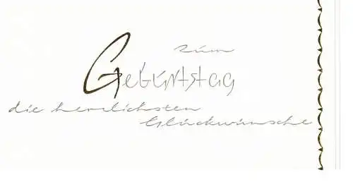 Geburtstagsklappkarte - beschrieben