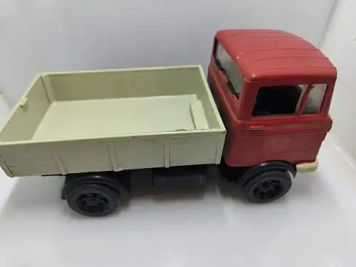 Big Plastik Mercedes Benz Baustellen Kipper - Kurzkipper rot/beige