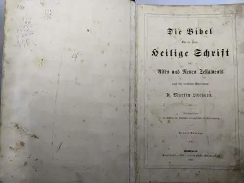 Antike Bibel von 1896