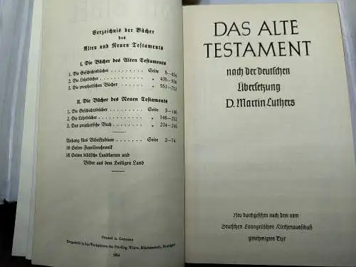 Die Bibel nach der deutschen Übersetzung D. Martin Luthers (1954)