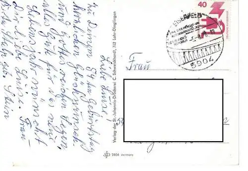 Karte - Danket dem Herrn; denn seine Barmherzigkeit währet ewiglich. .2 Chronik 20,21 - gelaufen 1976