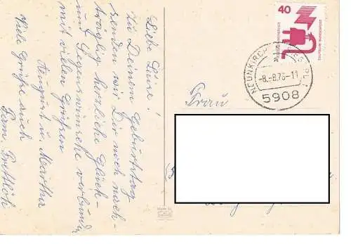 Geburtstagskarte - gelaufen 1976 oder 1978