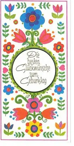 Geburtstagsklappkarte - beschrieben