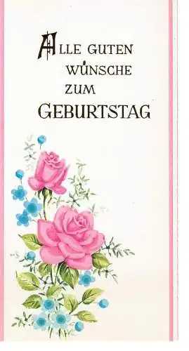 Geburtstagsklappkarte - beschrieben