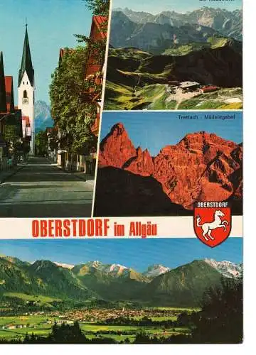 Ansichtskarte Oberstdorf - gelaufen 1974