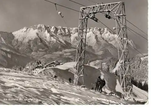 Ansichtskarte Am Roßfeld mit Untersberg - gelaufen 1962