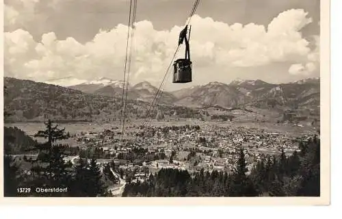 Ansichtskarte Oberstdorf - mit Nebelhornbahn im bayr. Allgäu - gelaufen 1959