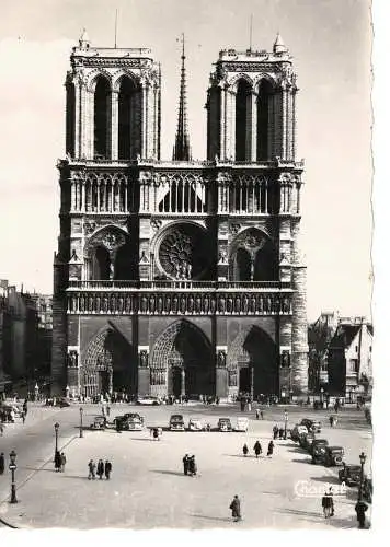 Ansichtskarte Paris - Notre Dame et la Place du Parvis - nicht gelaufen