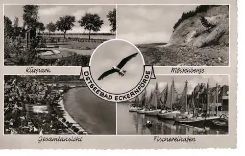 Ansichtskarte Ostseebad Eckernförde - gelaufen 1956