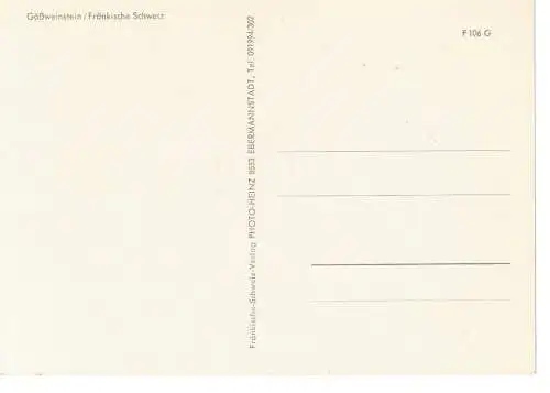 Ansichtskarten Gößweinstein (Fränk. Schweiz) - nicht gelaufen