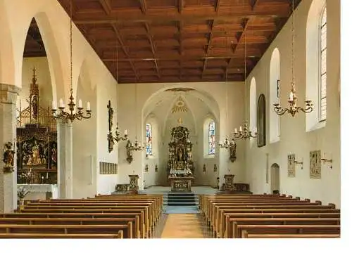 Ansichtskarte Innenansicht der Pfarrkirche St. Fides - Grafenhausen / Schwarzwald - nicht gelaufen