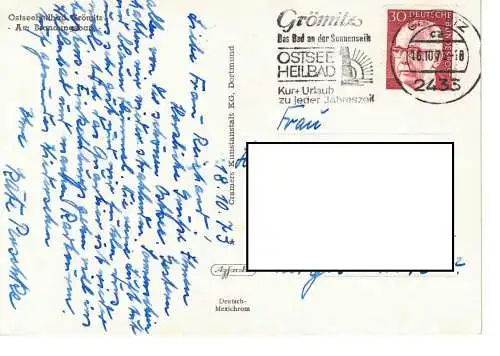 Ansichtskarte Ostseeheilbad Grömitz - gelaufen 1973