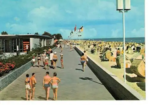 Ansichtskarte Ostseeheilbad Grömitz - Strandpromenade - gelaufen 1974