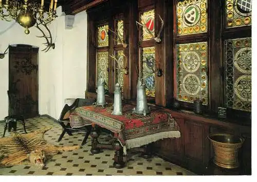 Ansichtskarte Cochem an der Mosel - Alte Reichsburg - Jagdzimmer - nicht gelaufen