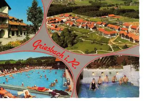 Ansichtskarte Dreiquellenbad - 8399 Griesbach im Rottal - Kurgebiet - gelaufen 1985