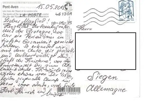 Ansichtskarte Pont-Aven - gelaufen 2015